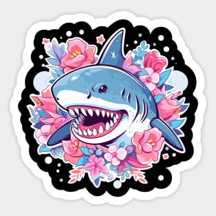 Cottacecore Goth Shark Mens Womens Kids Funny Shark Sticker